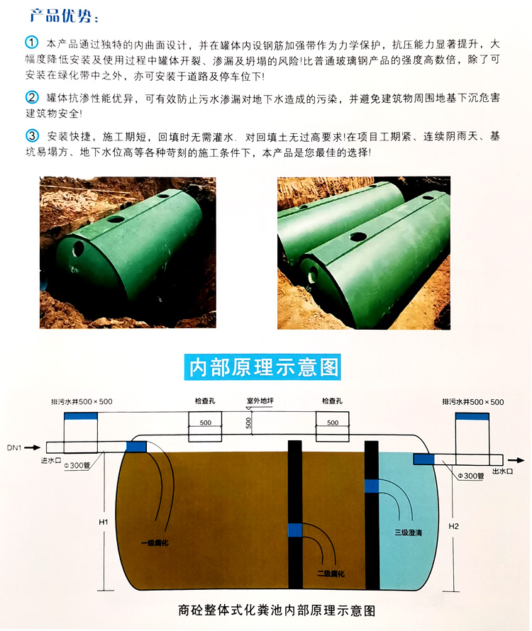 兰考玻璃钢化粪池